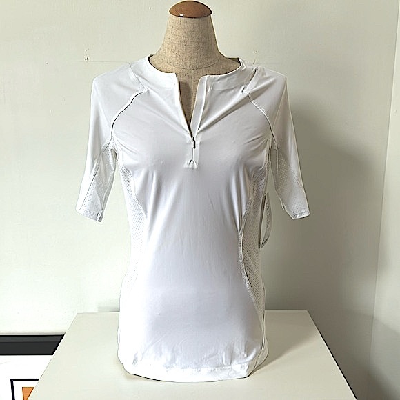 NWT! Athleta White Pacifica II Tee! - Picture 1 of 6